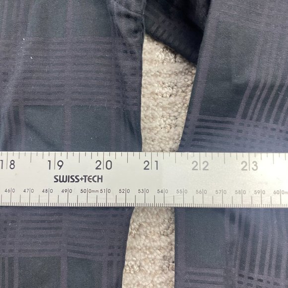 BUGATCHI UOMO Shirt Men Medium M Black Plaid Button Up Long Sleeve Shaped Fit - Picture 7 of 8